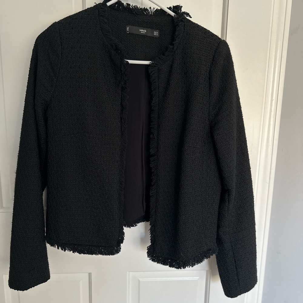 Mango Black Textured Blazer - Picture 3 of 3